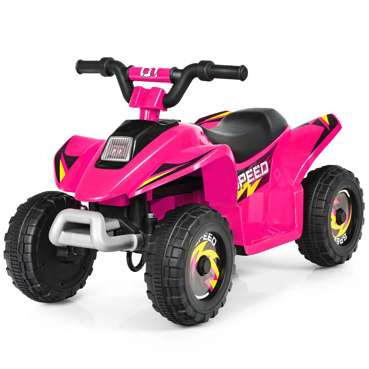 GYMAX Quad Elettrico per Bambini 3+ Anni 6V 72x39,5x45,5 cm Rosa