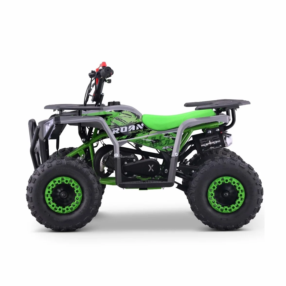 Mini Quad I-Bull Benzina 49cc, Tipo ATV per bambini, Verde, (Miscela di benzina) bambini dai 4 ai 10 anni