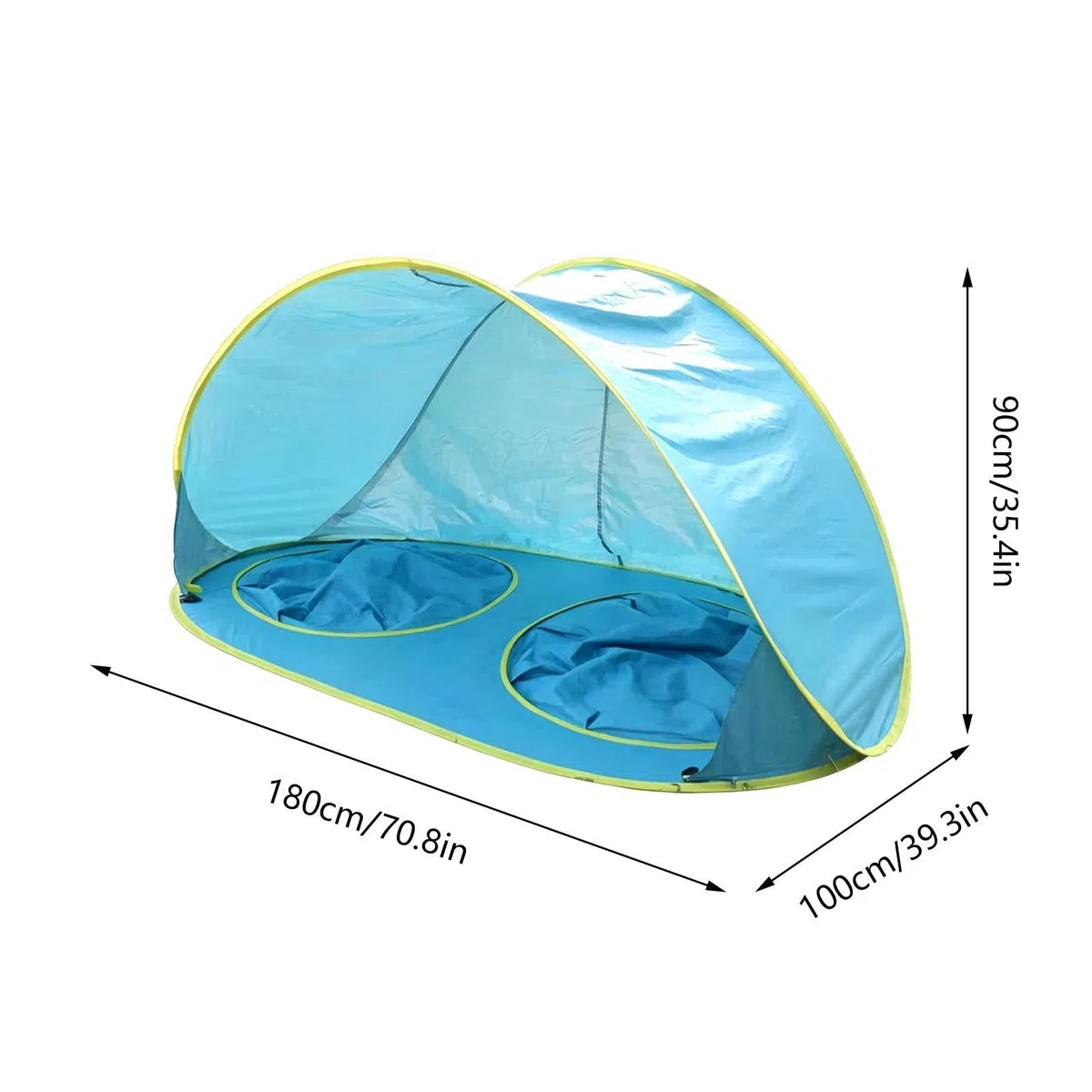Kids Beach Tent With Pool, Pop-Up Sun Shelter UV Protection Foldable Portable