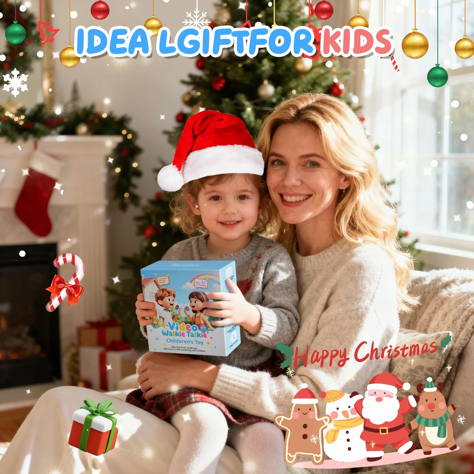 Video walkie talkie bambini, Walkie talkie bambini ricaricabili con telecamera HD & Modificatore vocale, Lungo Raggio, Regalo di Natale per Bambin i dai 3-12 Anni (blu/blu)
