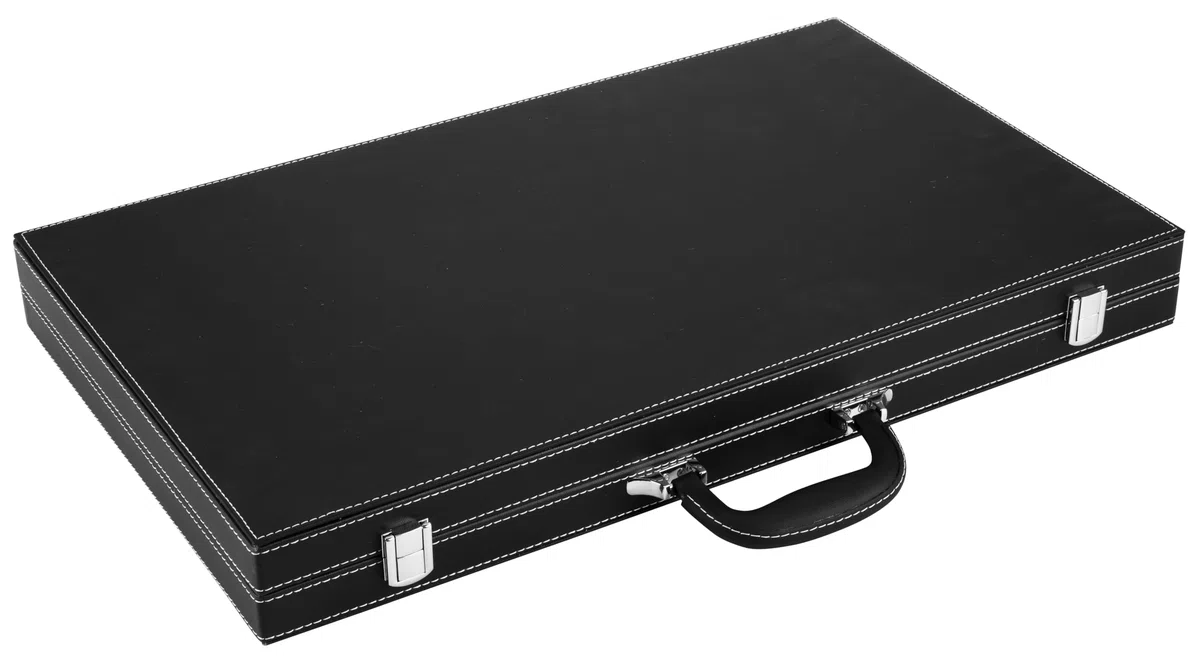 Engelhart - 250537 - Backgammon di Lusso 21 Pollici (54 cm) – Gioco Elegante in Similpelle con Interno in Feltro – Materiali di Alta Qualità