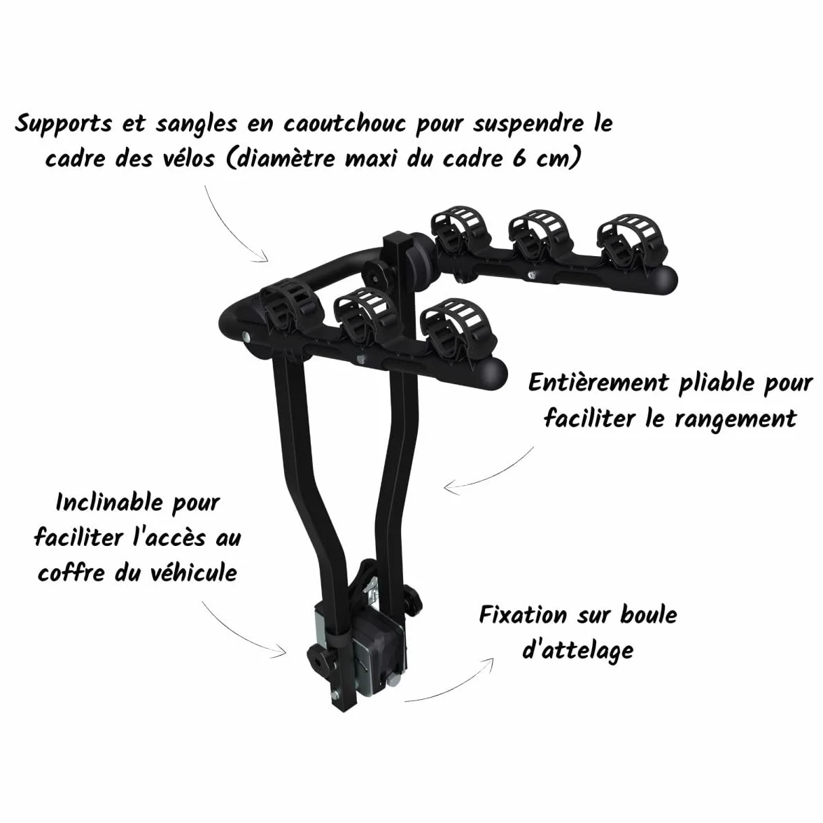 Tow Ball CYCLECARRIER Arezzo 3 Bikes