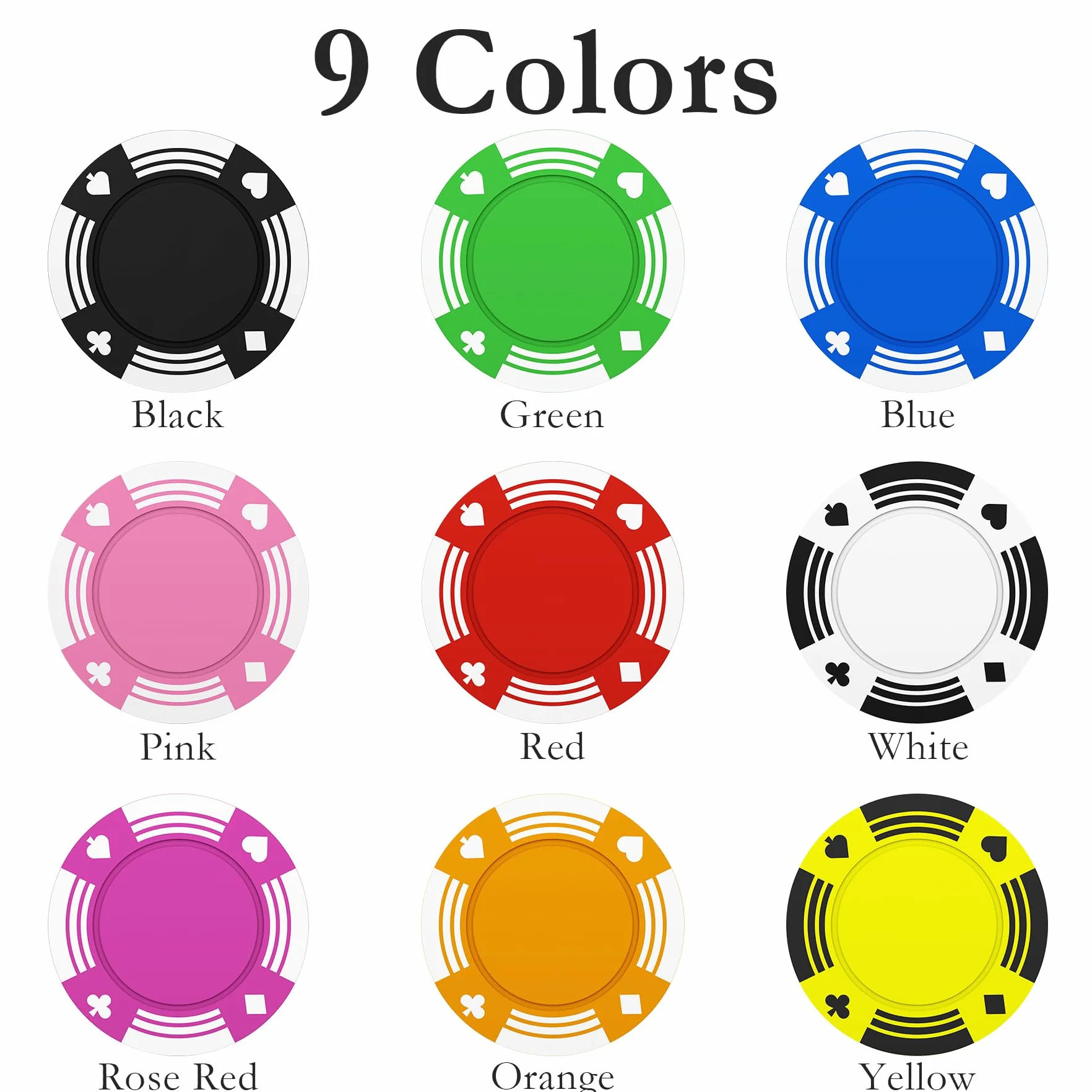 100 gettoni personalizzati, stampati a colori con il tuo logo, immagine o testo, 37 mm pesanti 2,7 grammi di fiches da poker per gettoni da bar, club di carte o mazze da golf