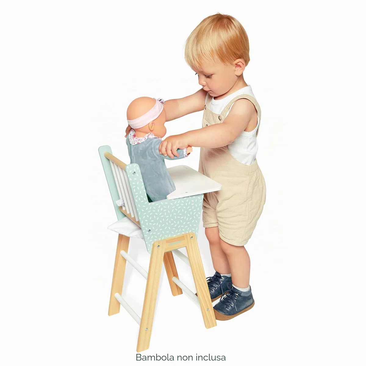 Janod Seggiolone Zen in Legno FSC Giocattolo di Imitazione Accessorio per Bambole 42 cm 3 Anni