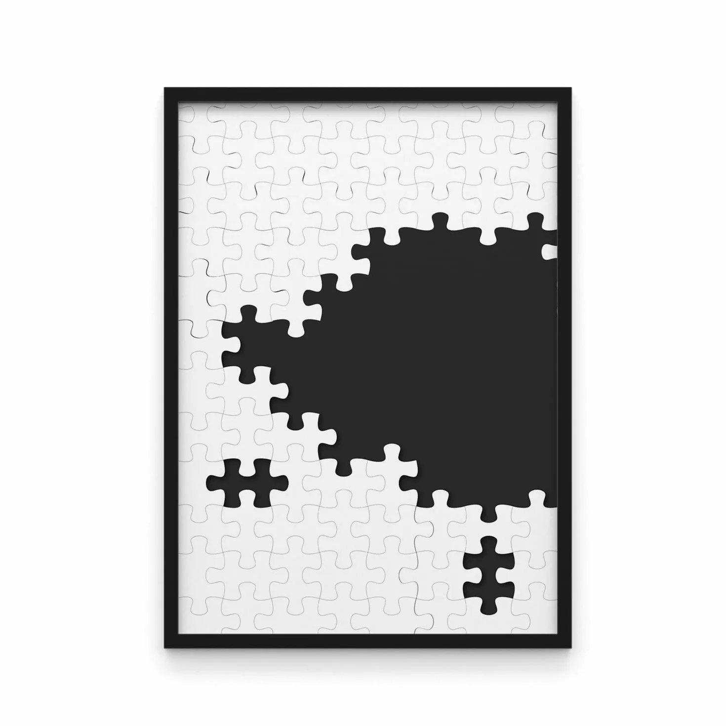 Cornice per puzzle 98x75 cm adatta per Ravensburger 2000 Alurahmen (Nero)