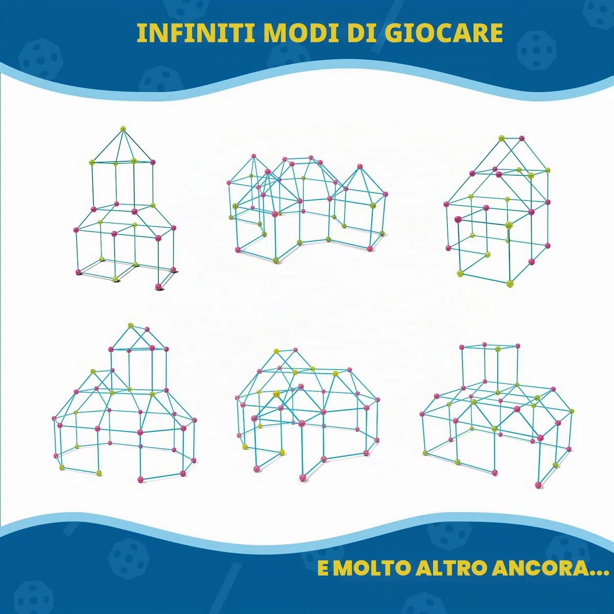 Fortezza XL Kit Costruzione 102 Pezzi Casetta da Giardino per Bambini 5 Anni Giochi