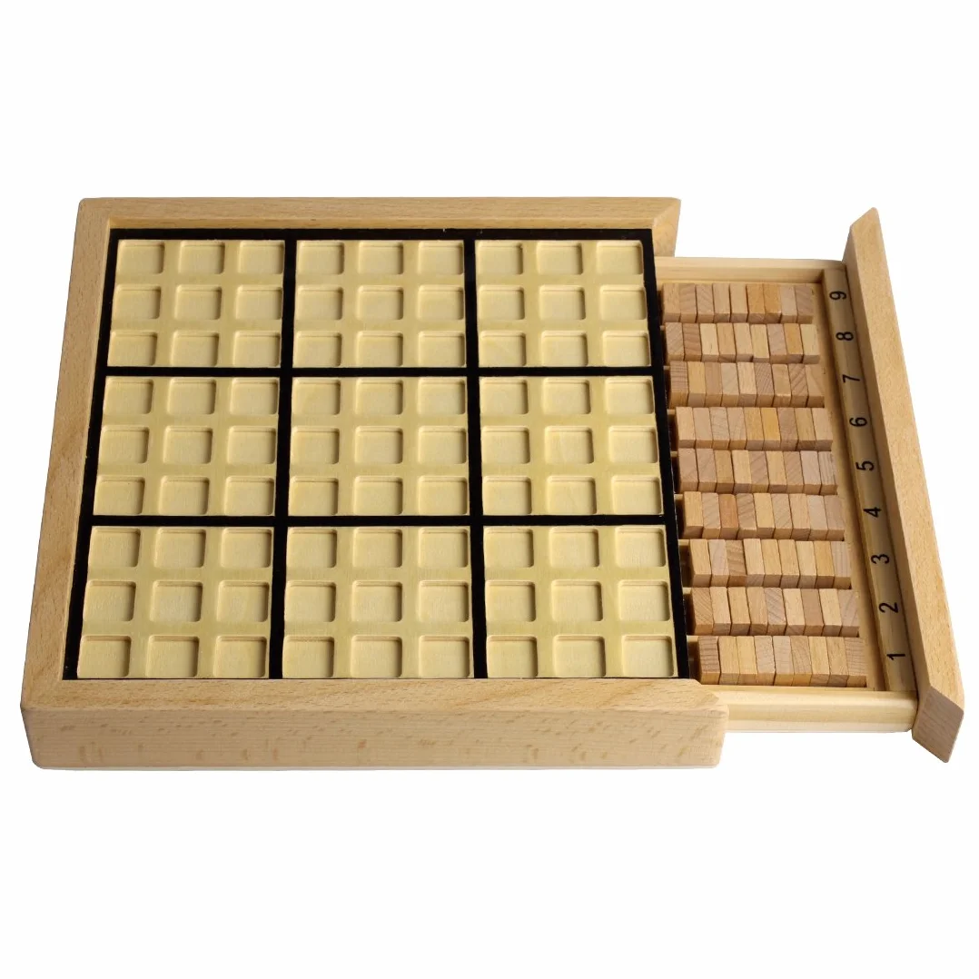 Andux Zone Sudoku Gioco da Tavolo Puzzle in Legno con cassetto SD-02 Nero