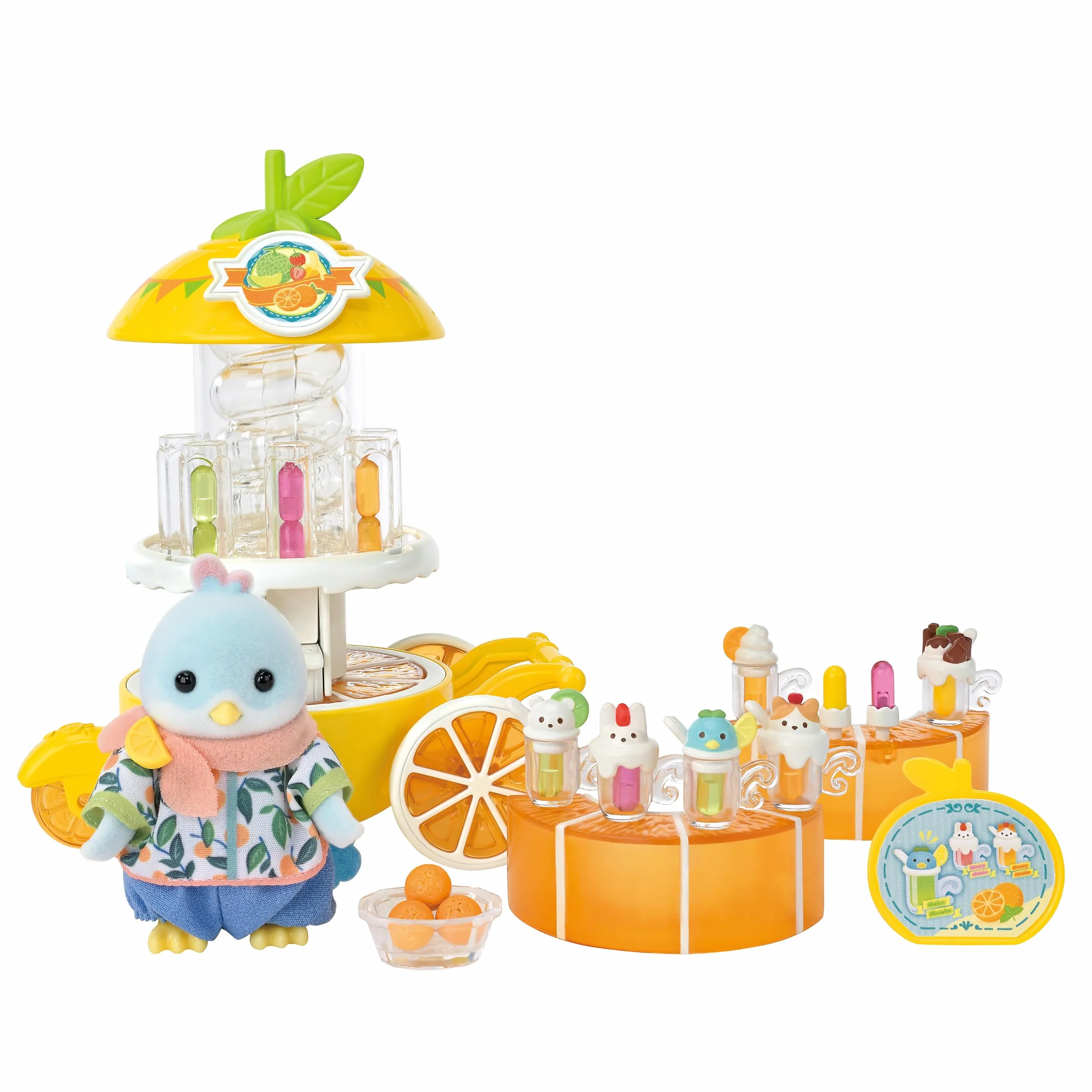 Sylvanian Families - 5861 Uccelli Agrumi– Chiosco di Succhi - Set Gioco Bambole