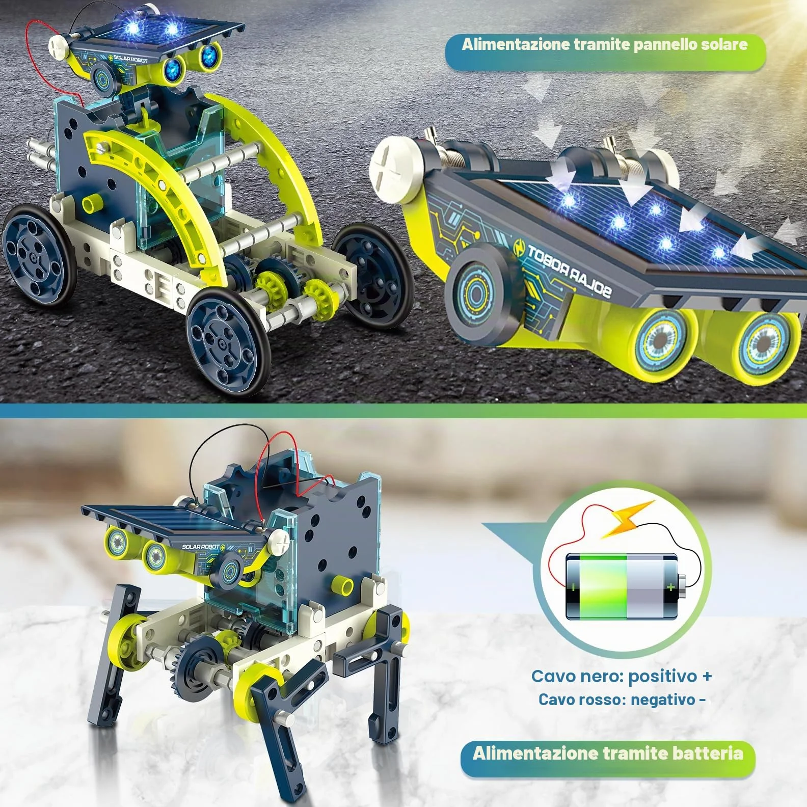 Hot Bee STEM Robot Solari Giocattoli da Costruzione per Ragazzi Età 8-12, Kit Scienza