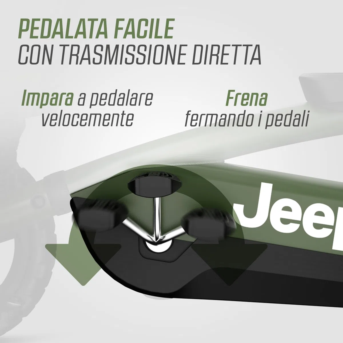 Berg Pedale-Gokart Buzzy Jeep Sahara dla Dzieci 2-5 lat, Zielony