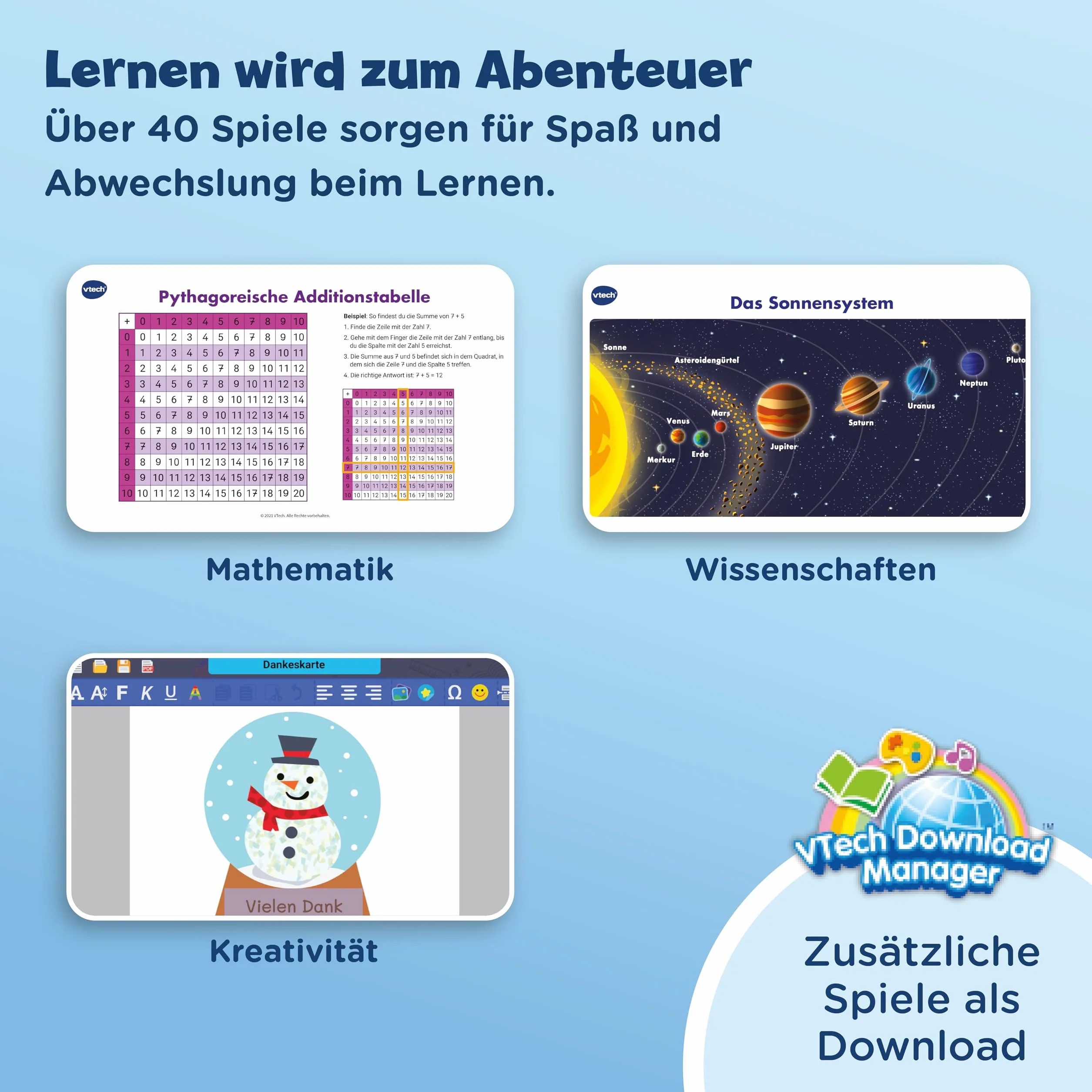 VTech Genio learning laptop XL - computer didattico con ampio schermo LCD da 7" con accesso a Internet, programma di testo e molti contenuti didattici - per bambini dai 5 ai 12 anni, grigio