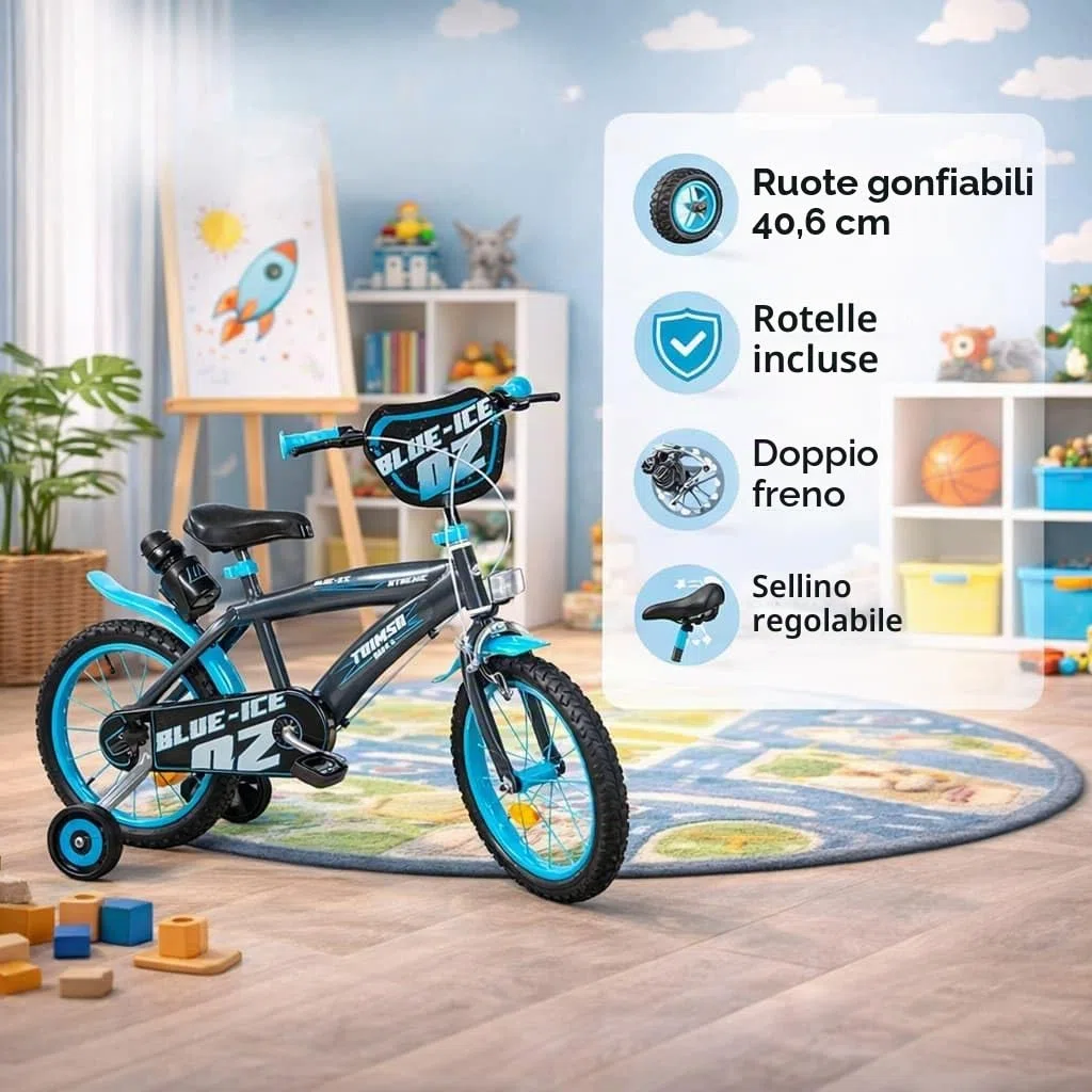 Toimsa Bicicletta 16" Blue Ice 5-8 Anni