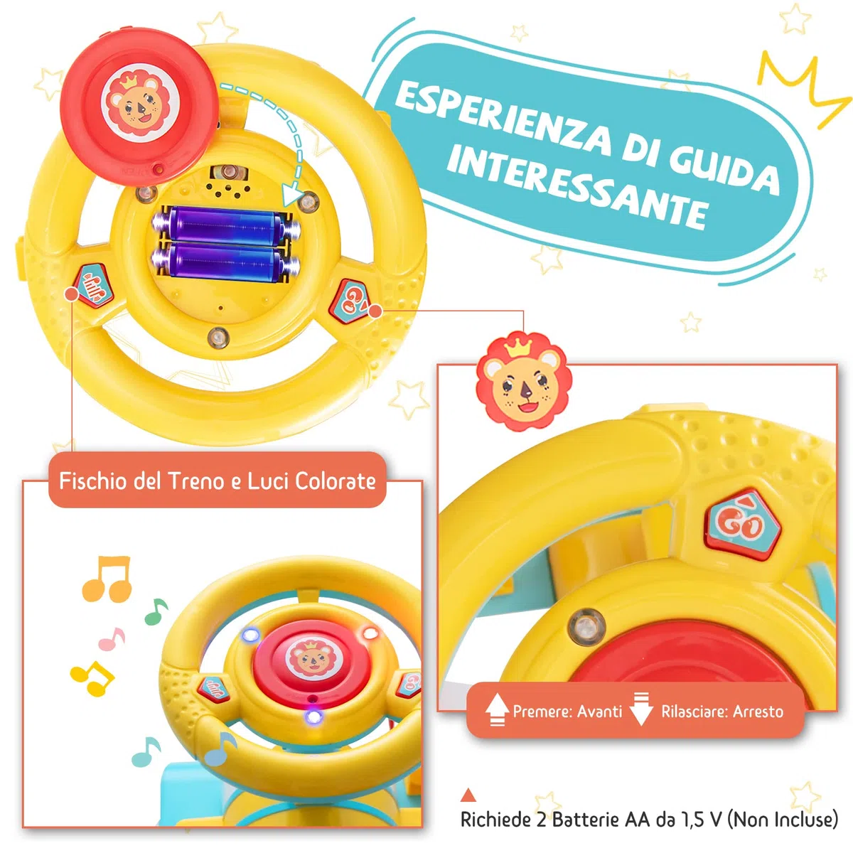 COSTWAY Trenino Elettrico per Bambini, Treno Giocattolo con 16 Pezzi di Binari, con Luci e Suoni, Scatola di Stoccaggio, Regalo per Bambini Anni 3+ (Blu)