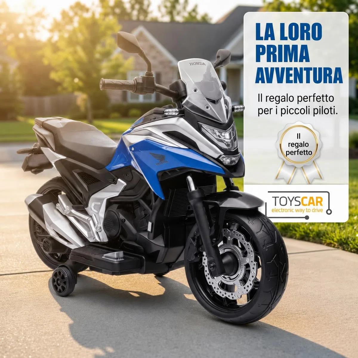 Honda NC750X 12V Moto Elettrica Bambini 3-6 Anni con Licenza Ufficiale, Fari LED, MP3 USB