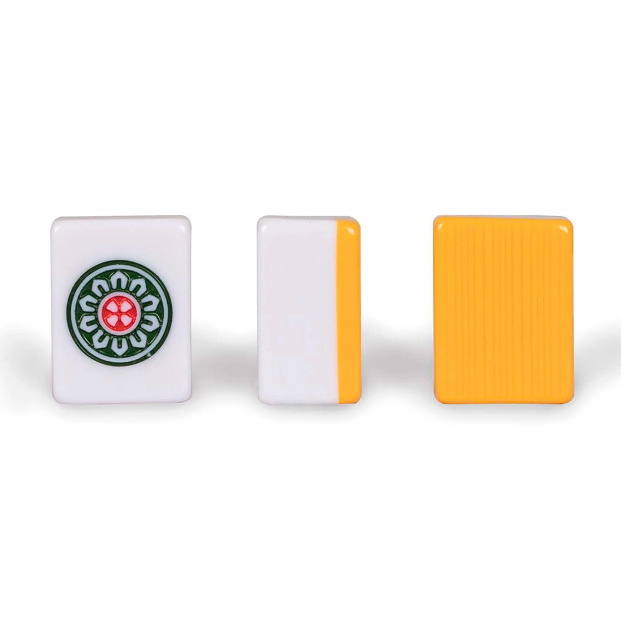 Set Professionale Mahjong Cinese Doppia Felicità Giallo 146 Tessere Medie Dimensioni