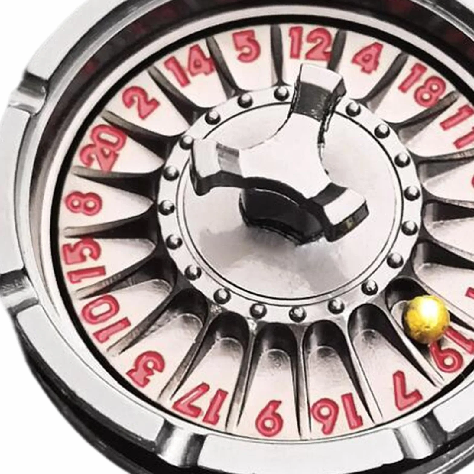 MagiDeal Dadi della Roulette Roulette in Metallo D20 Forniture per Feste con Confezione Regalo Dadi rotanti Dadi da Gioco di Ruolo per Feste di Carnevale Bar