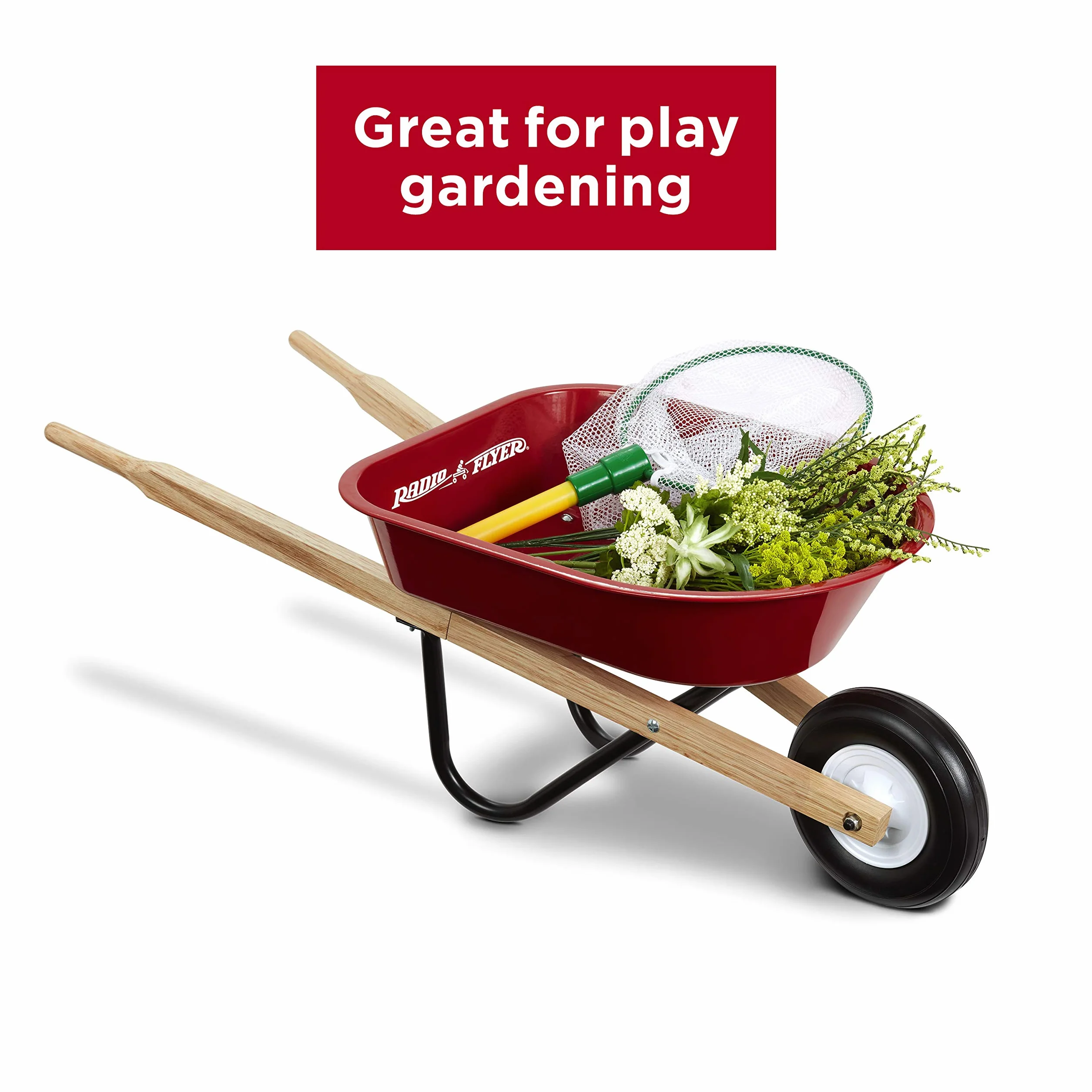 Radio Flyer Carriola per bambini, carriola giocattolo rossa per bambini