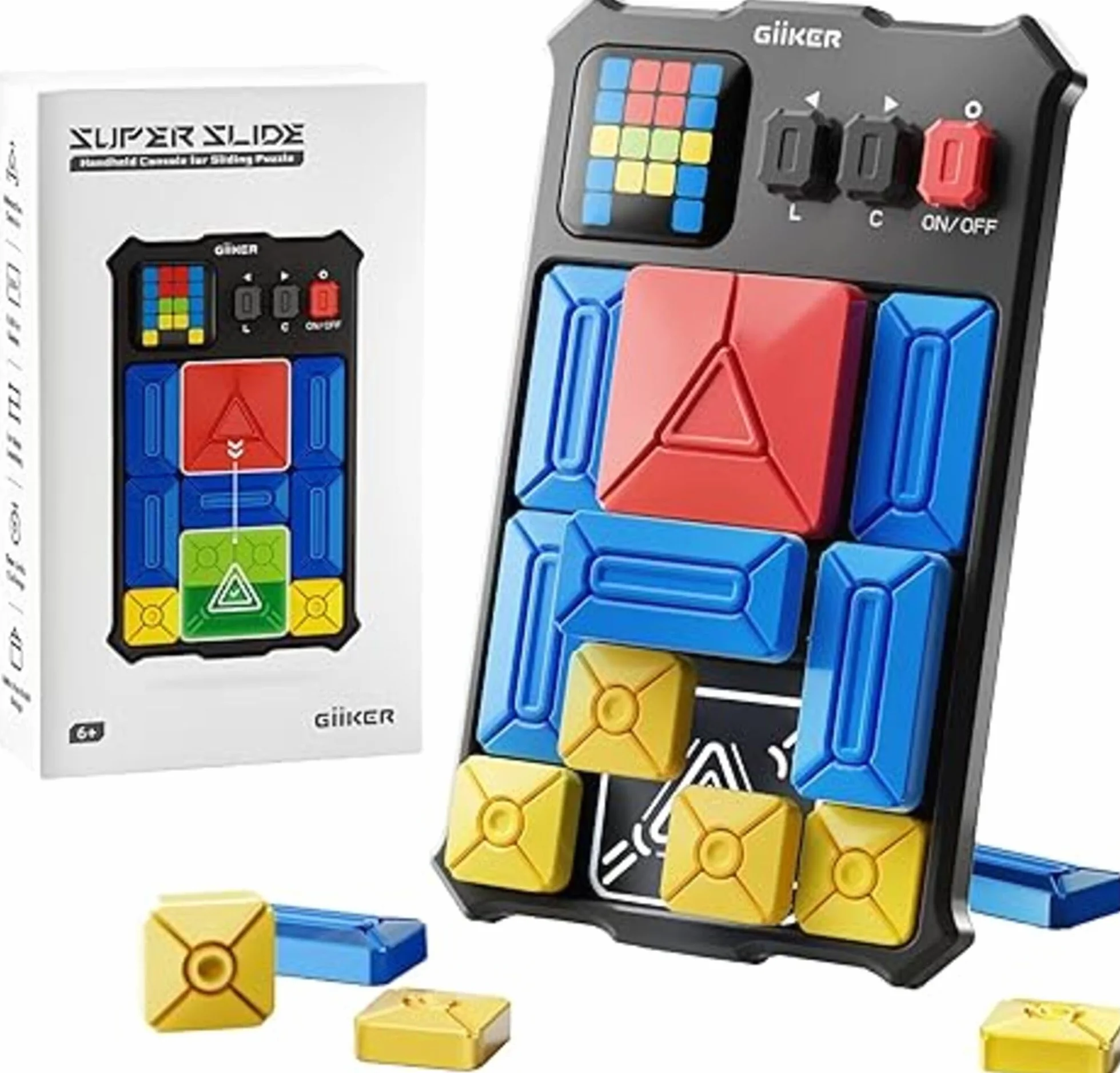 GiiKER Super Slide Puzzle rompicapo a scorrimento, Puzzle Rompicapo con Oltre 500 Sfide Originali, Giocattoli per Bambini Adolescenti, Giochi di Viaggio, Regali di Compleanno