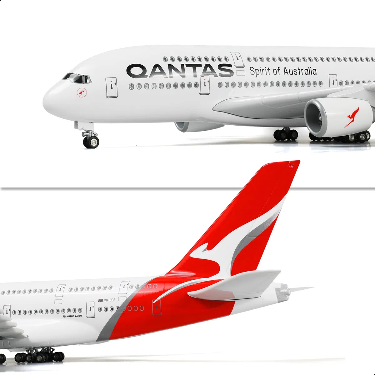 1/160 Airbus A380 Australia grande aeroplano diecast kit con stand | Sky Jumbo Display da collezione modello di aereo per l'aviazione regalo appassionato (46 cm)