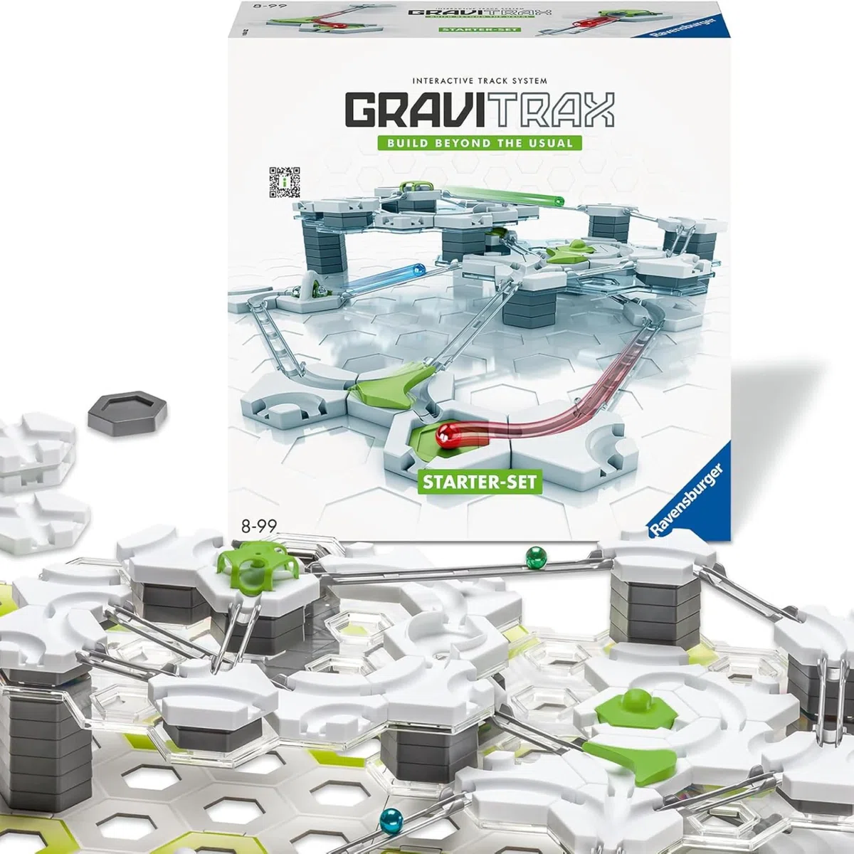 Ravensburger - GraviTrax Starter-Set, Pista biglie 116 pezzi, Rompicapo bambini e adulti, Giochi bambini 8 anni e più, Gioco Interattivo ed Educativo STEM, Compatibile con tutti i produtti GraviTrax
