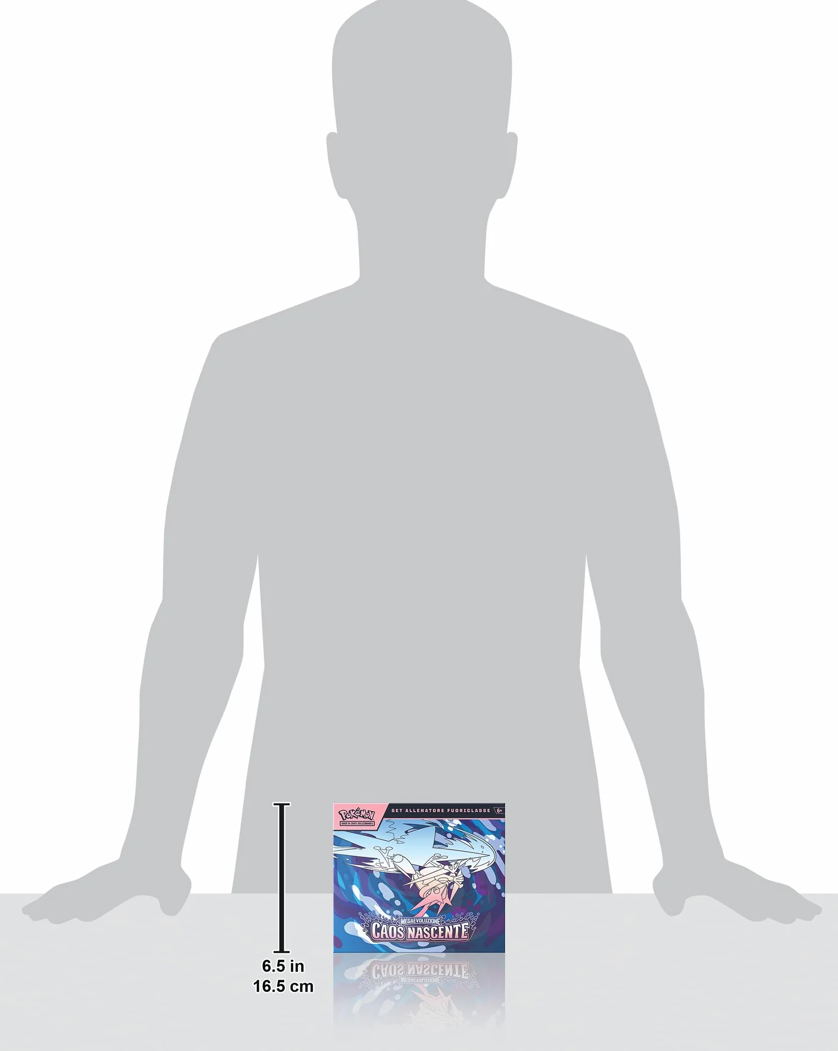 Pokémon: set Allenatore Fuoriclasse dell’espansione Megaevoluzione - Caos Nascente del GCC Pokémon (1 carta promozionale figura intera, 9 buste di espansione e accessori premium), Edizione in Italiano