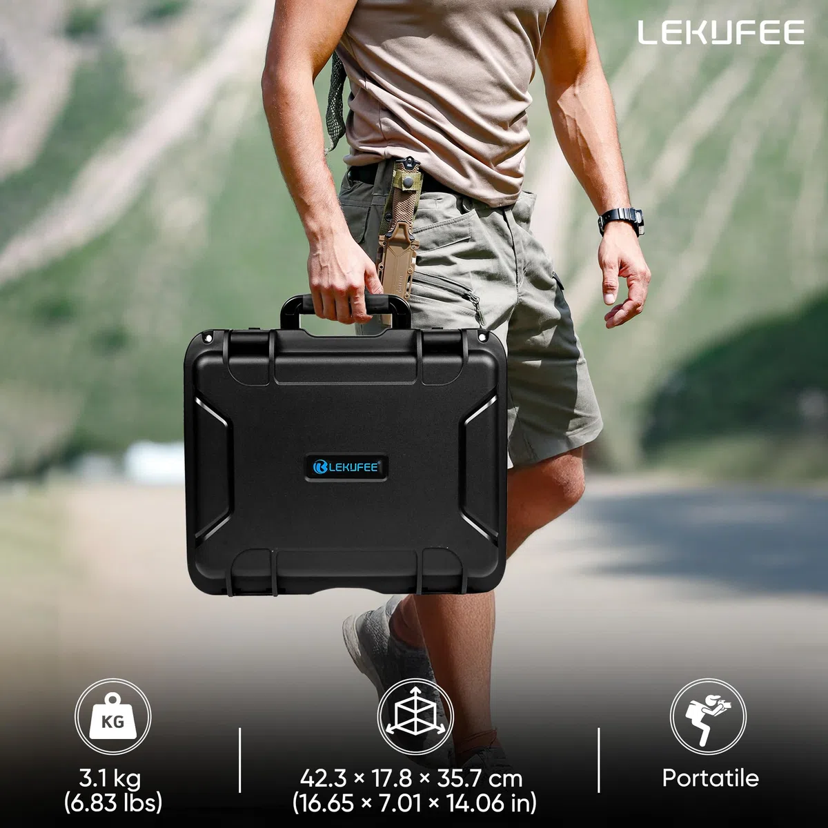 LEKUFEE Valigia rigida impermeabile per drone DJI Avata 360 Combo Motion Fly More, batterie (5 pezzi), Goggles N3/3, RC Motion 3, DJI RC 2/RC N3/N2, controller FPV 3 e accessori (solo custodia)