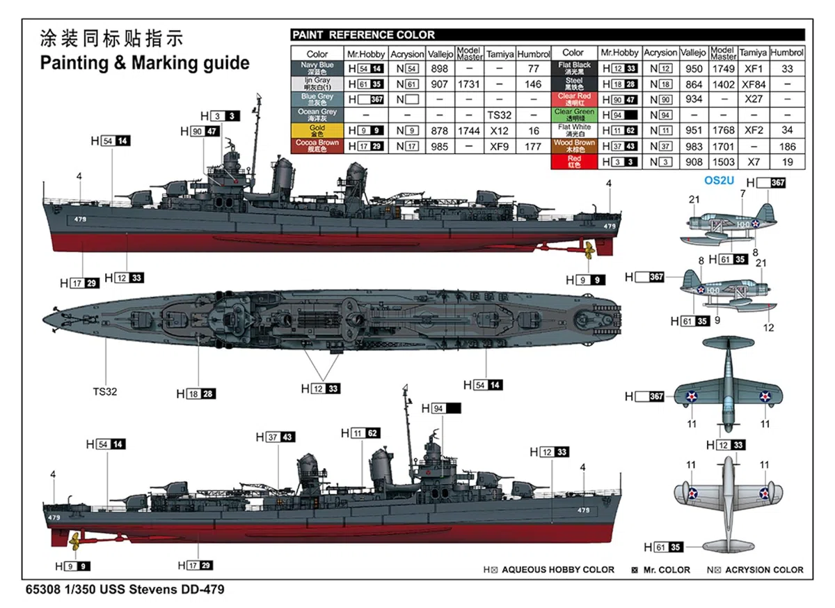 Merit International/ I love Ki 365308-1/350 USS Stevens DD-479 - Scala 1:350