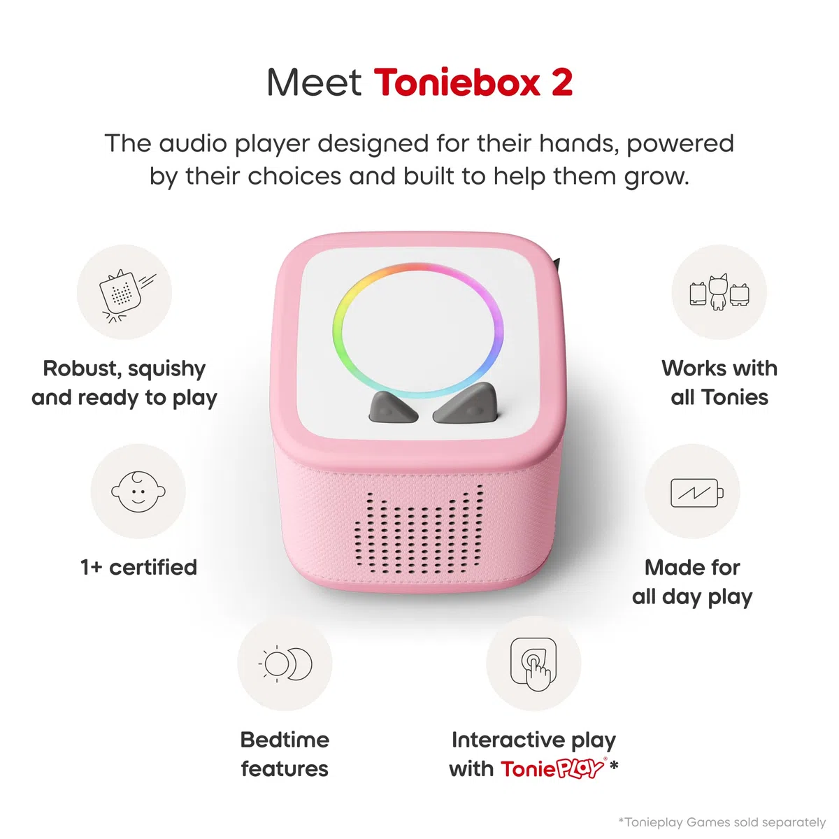 Toniebox 2 Starter Set creativo Tonie Rubie Cloud Pink
