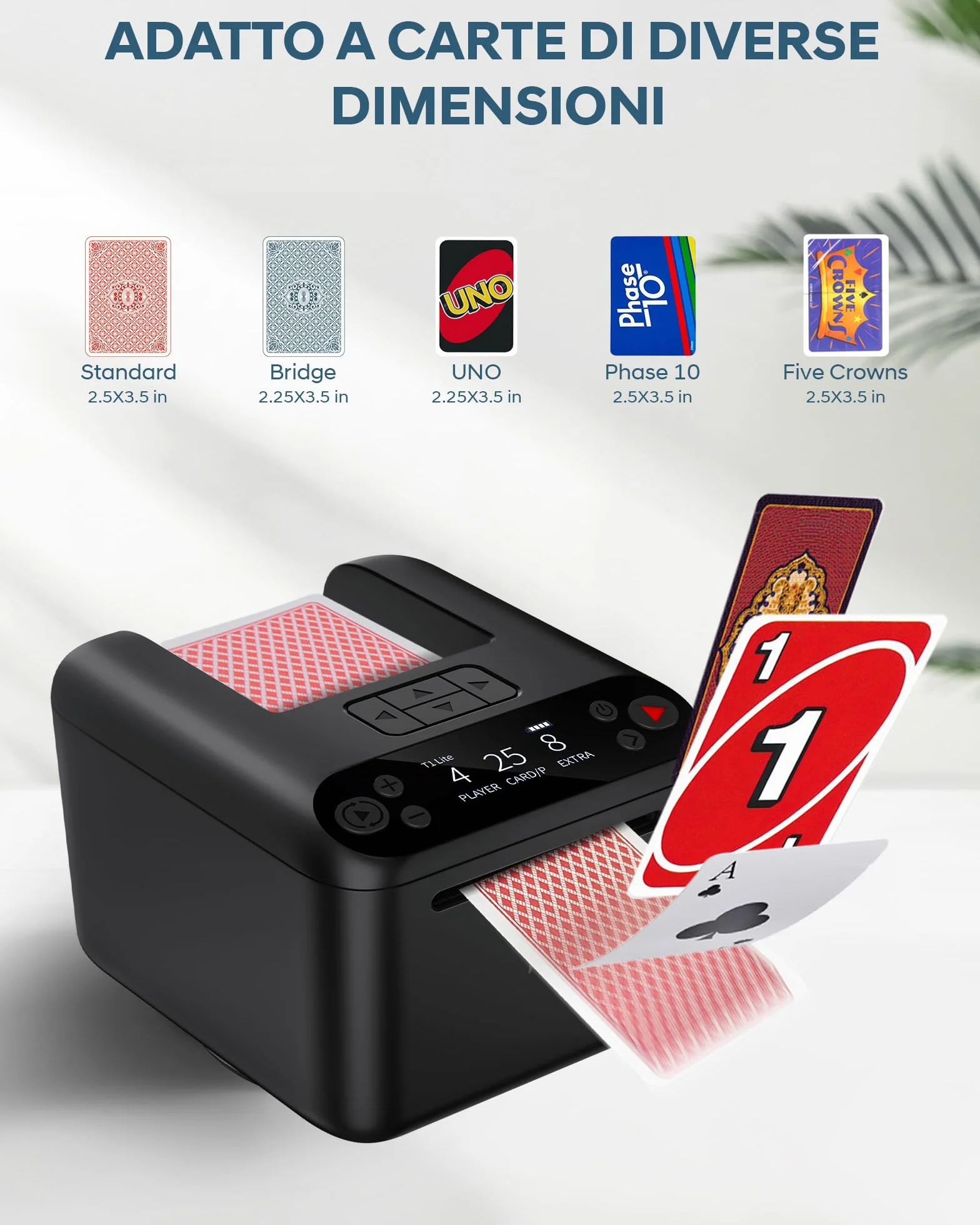 Distributore Automatico di Carte – Rotazione 180°/360° per 1–3 Mazzi, 2–12 Giocatori con 4 Telecomandi | modalità di Gioco Integrate, Ricaricabile & Silenzioso per Poker, Blackjack, Texas Holdem, Uno