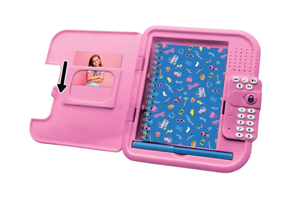 Lexibook, Barbie: Diario elettronico Barbie con Penna e quaderno Inclusi, interattivo, protetto da Password, funzioni Divertenti, Effetti sonori, Rosa, SD50BB
