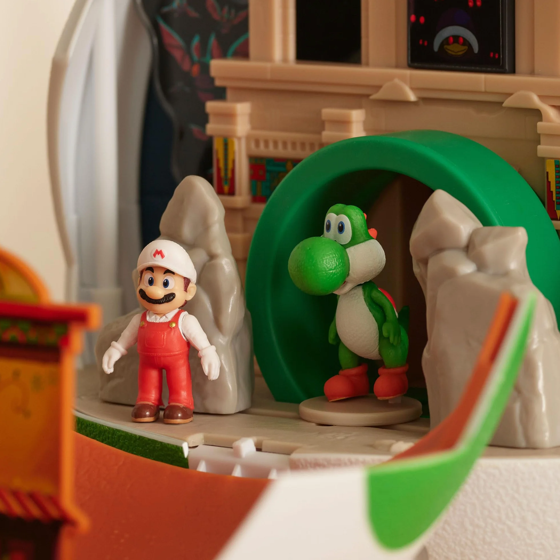 Playset Uovo di Yoshi del film Super Mario Galaxy, 23 cm, con personaggi d'azione da 3,8 cm, con licenza ufficiale Jakks Pacific, include mini figure esclusive, playset, età 3+
