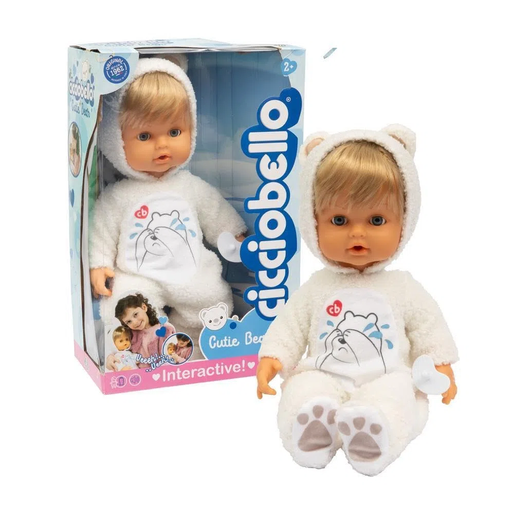 Cicciobello Cutie Bear Bambola Interattiva 42 cm Con Ciuccio Gioco Educativo 2+