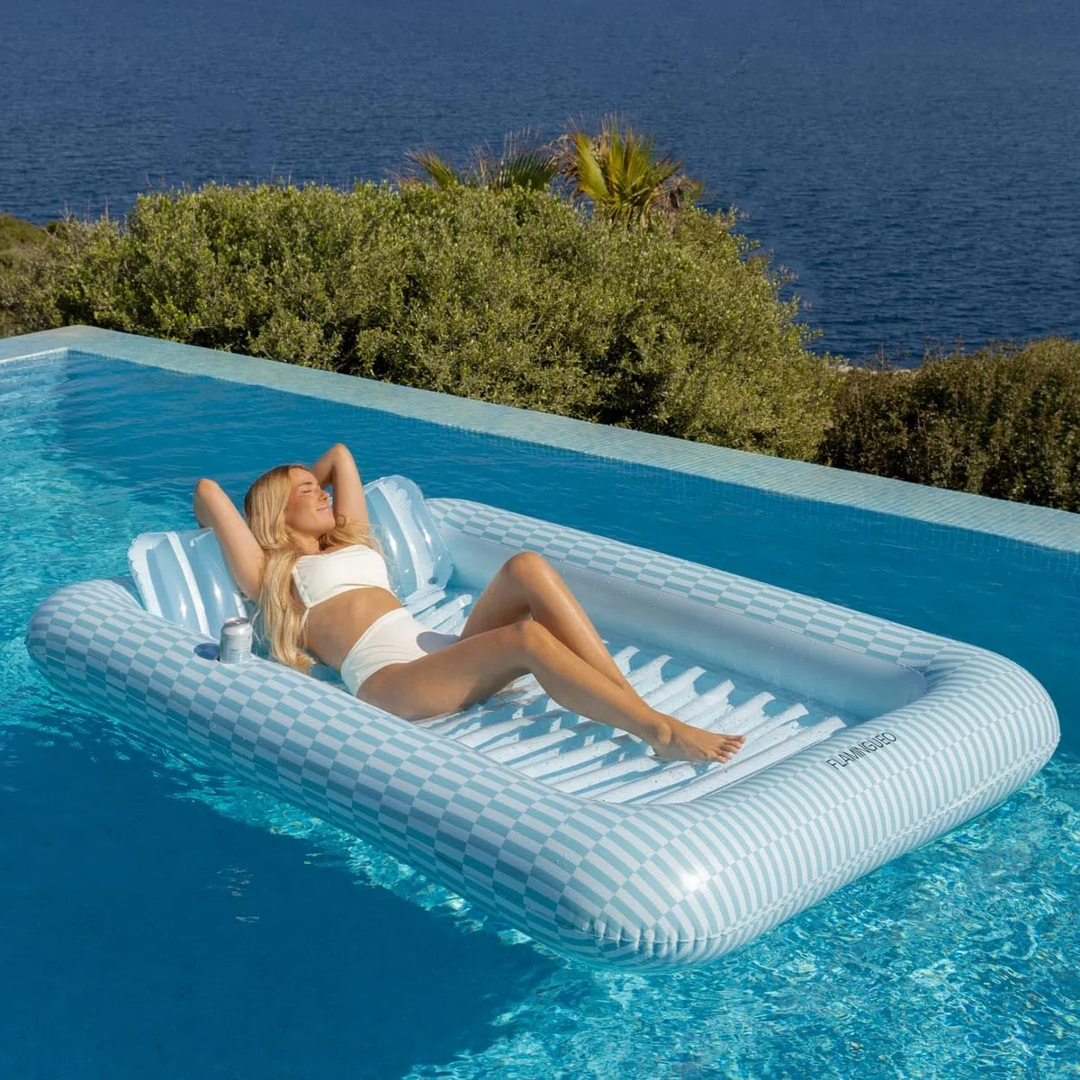 Flamingueo Materassino Gonfiabile - Gonfiabile Mare, Gonfiabili Piscina, Materassino Mare, Lettino Mare, Accessori Piscina (205 x 140 x 38 cm)