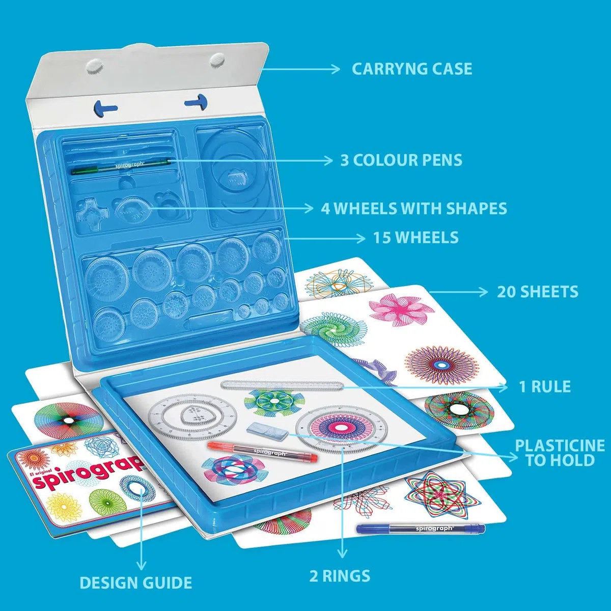 Spirograph Deluxe Kit Da Disegno Mandala per Bambini e Adulti