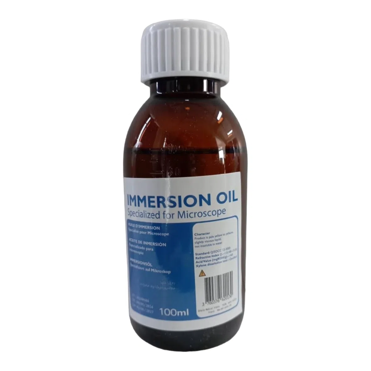 RMY - Olio IMMERSIONE per Microscopio 100 ML - Compatibile con tutte le marche e i tipi di microscopi - Olio universale di alta qualità