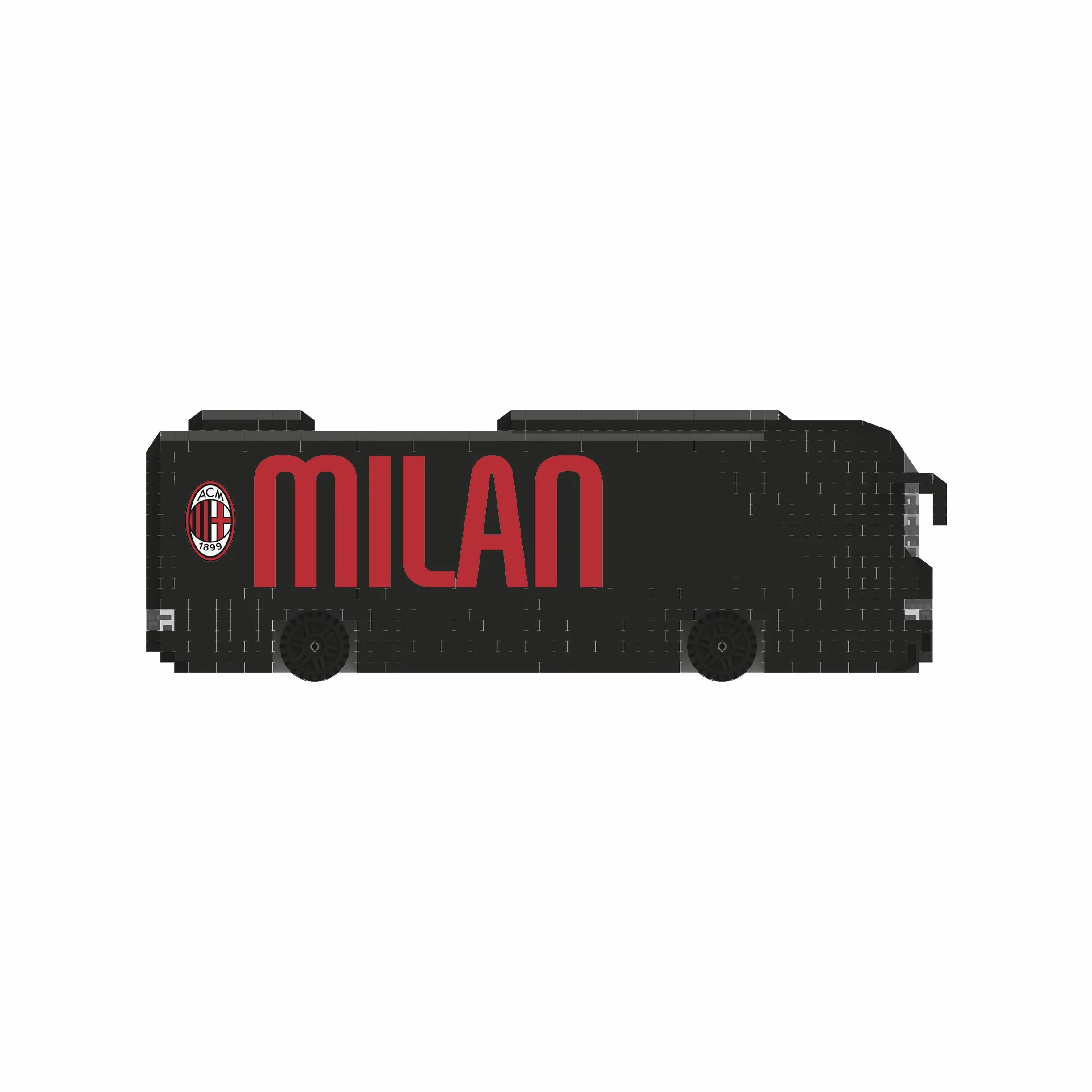 AC Milano BRXLZ 3D Bricks Autobus Squadra Calcio Giocattolo Costruzione Modello