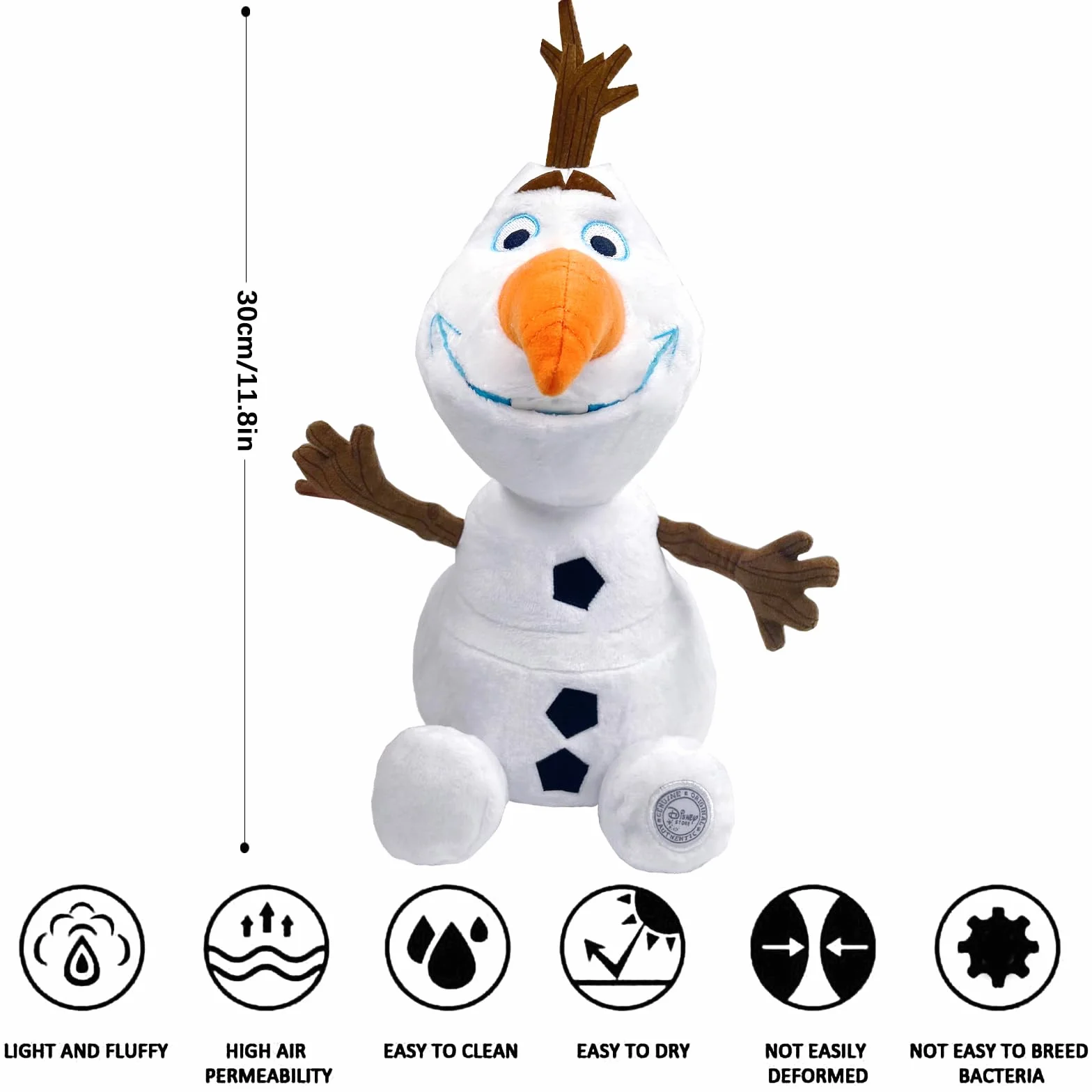 PQKL-party Olaf cuscino, Frozen Olafs cuscino di Neve, 30 CM Olaf cuscinos Olafs di Frozen, Frozens Ola The Snowman, Cartoon Frozens Ola, Un regalo per un amico