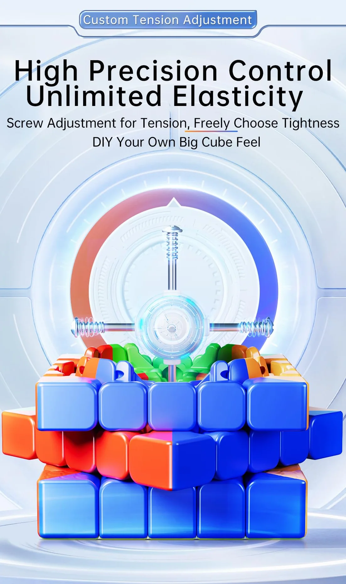 Bukefuno MoYu Aochuang V6 Double Track UV 5x5 Magic Cube Puzzle Magnetico Medio Aochuang WRM V6 112 Magneti, 2Track UV Magic Cloth Stickerless 5x5 Cube Speed