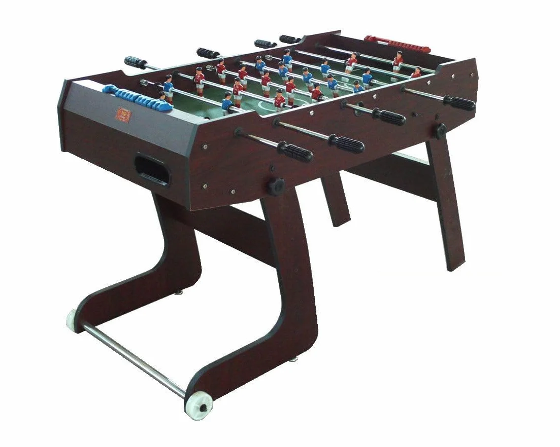 Calcio Balilla Celtic Pieghevole Salvaspazio - Disponibile con Aste Uscenti o Telescopiche, Tavolo da Gioco per Casa, Sicuro e Stabile con Ruote e Regolatori di Livello