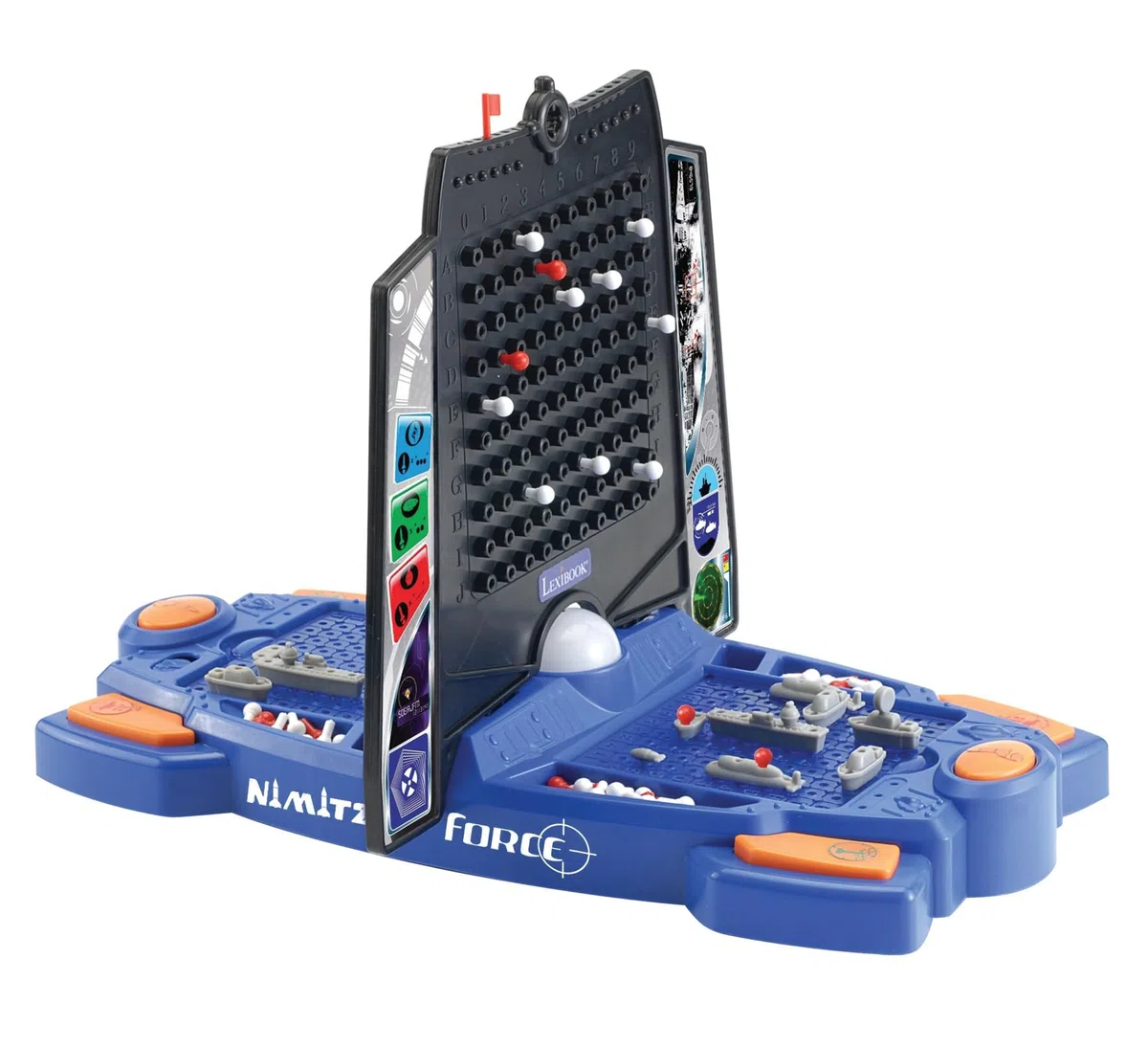 Lexibook Nimitz Force Battaglia Navale, Effetti sonori e Luminosi, 3 Jolly a Disposizione, Batteria, Blu/Nero, GT2500LXB