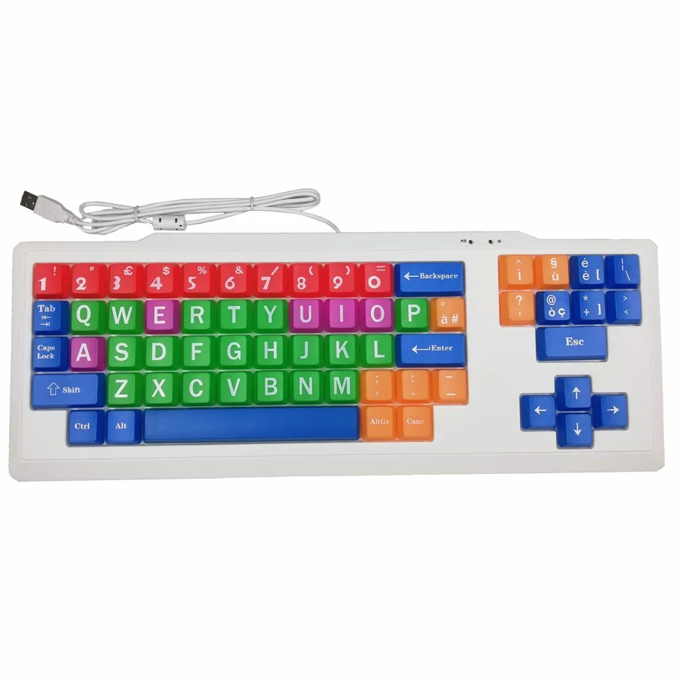 Nuova tastiera colorata per migliorare l'apprendimento dei bambini - Layout italiano - Educational Keyboard Kids
