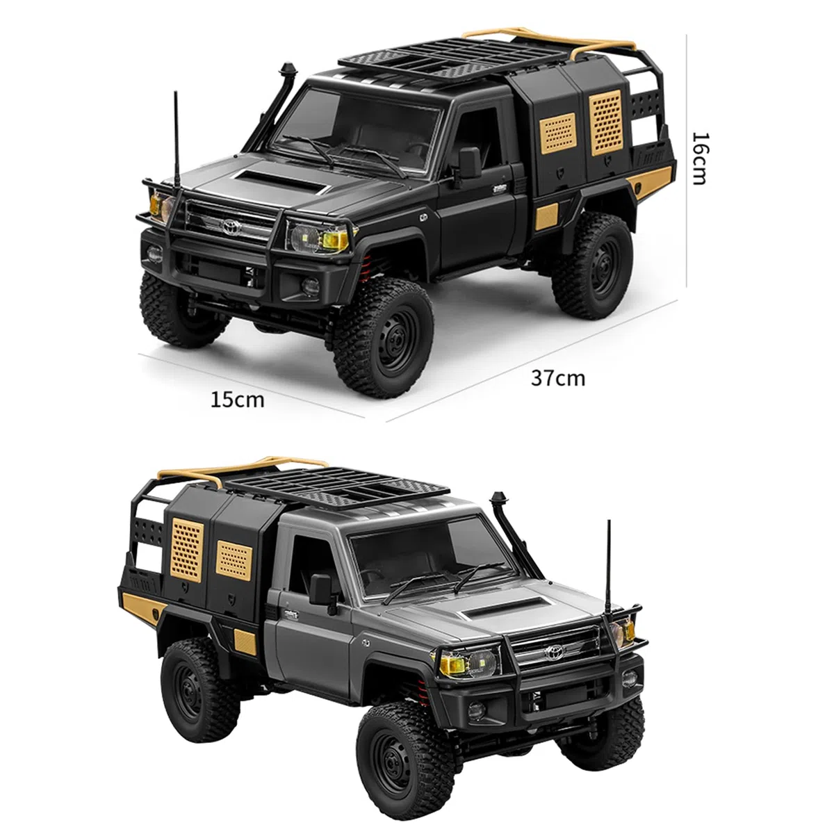 ARRIS 1/12 Scala RC Crawler MN-82S LC79 RTR 4x4 Off Road Veicoli 2.4 GHz RC Modello per Adulti Hobby Giocattolo (nero)