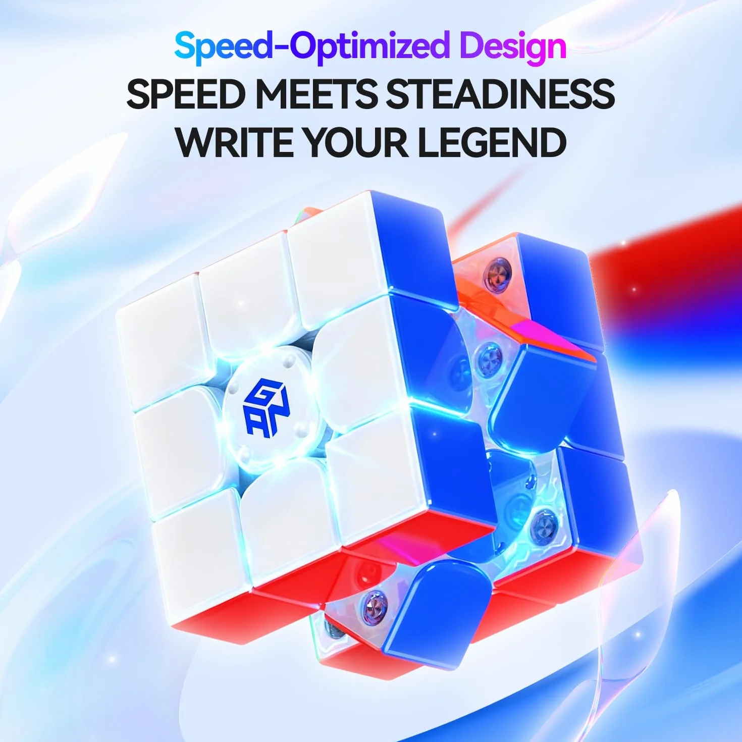 GAN i4 Leap Smart Cube 3x3 Magnetisch Zauberwürfel Intelligenter Speedcube Bluetooth Elektronischer Magnetischer Cube für Kinder und Erwachsene Timer mit App Online-Wettbewerb