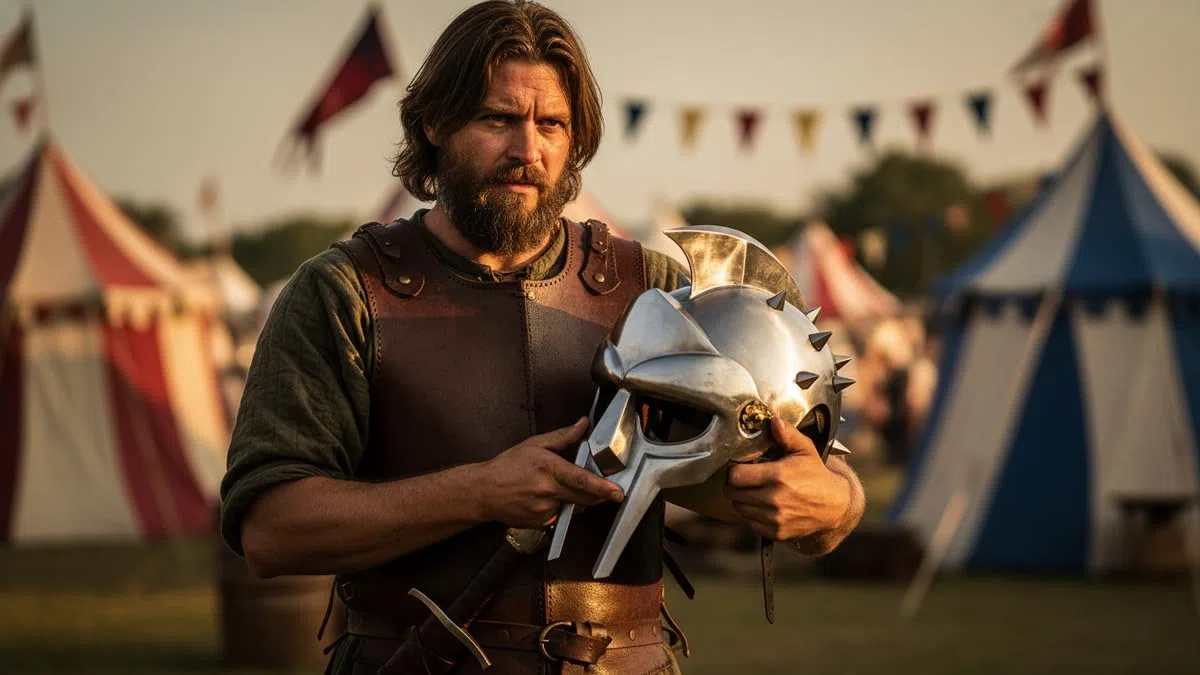 Gladiator Maximus Helmet with Liner Larp Role-Play Fancy-Dress