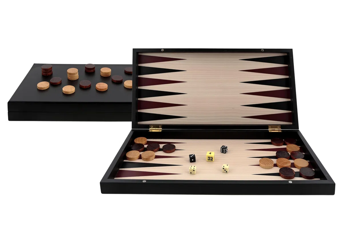 Aquamarine Games - Backgammon Black Series, nero, NO-Value (Compudid CP033)