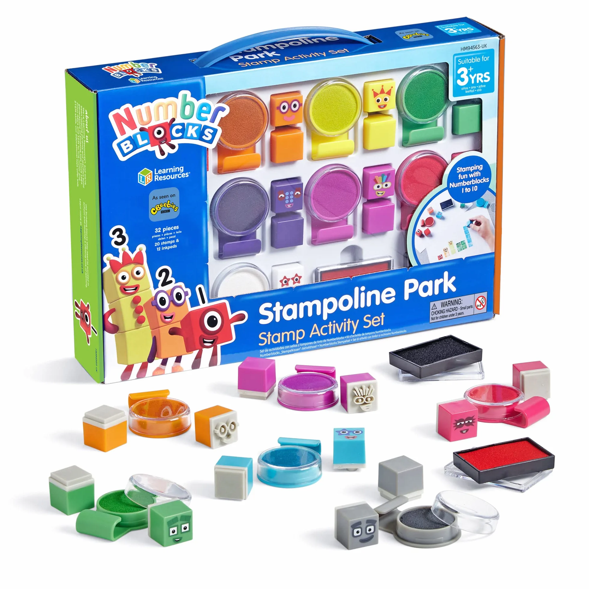 Learning Resources Set di attività con i timbri Numberblocks Stampoline Park, Colori dei Numberblocks, Inchiostri lavabili, Attività artistiche, Dai 3 anni in avanti, Regalo per bambini e bambine
