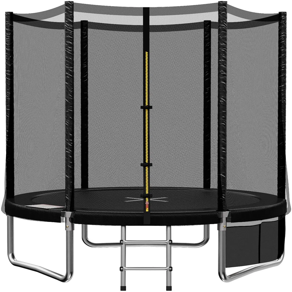 TRIUMPHKEY Trampolino esterno per bambini Ø 183/228/305/366/427 cm, trampolino da giardino, set completo con rete di sicurezza, scala, copertura del bordo, capacità di carico 50-150 kg