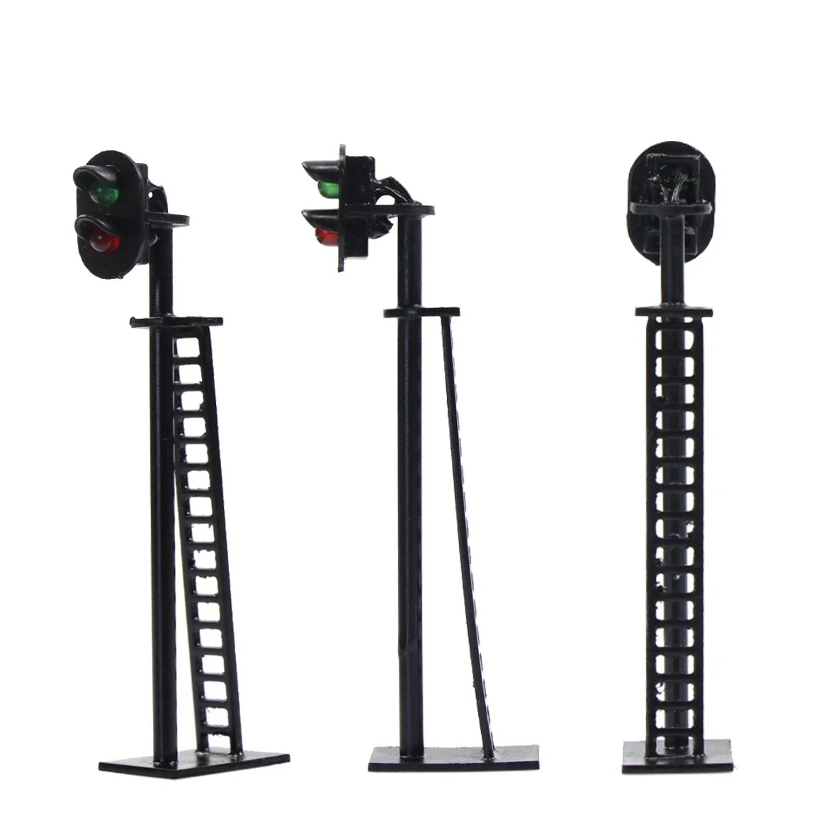 Evemodel Modellino Ferroviario 2-Light Block Segnale Verde/Rosso Ho Scala 64mm 12V LED