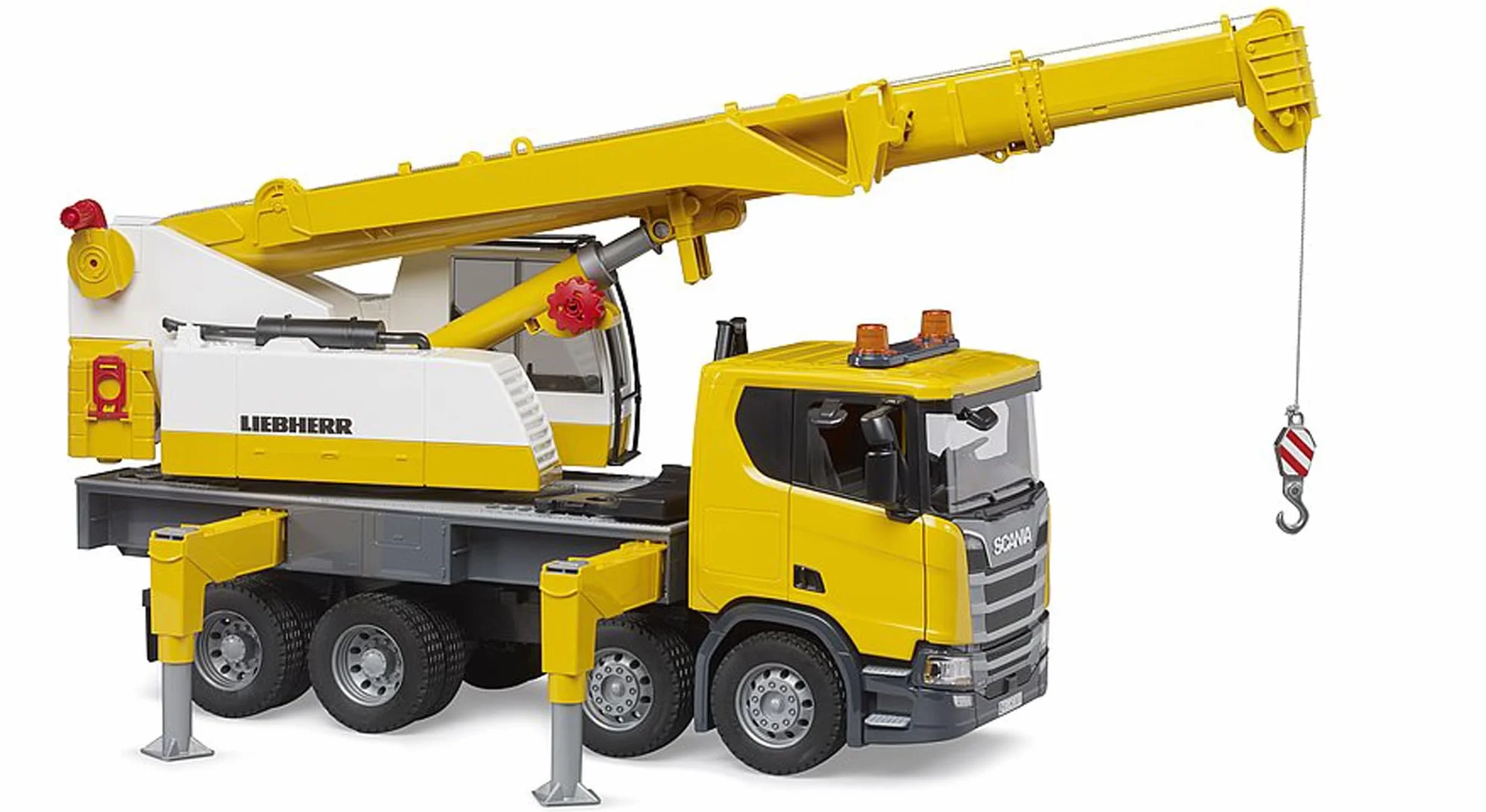 bruder 03571 - Scania Super 560R autogru Liebherr con modulo luci e suoni, veicoli, veicolo da costruzione, autogru, camion, giocattoli dai 4 anni in su | plastica ABS