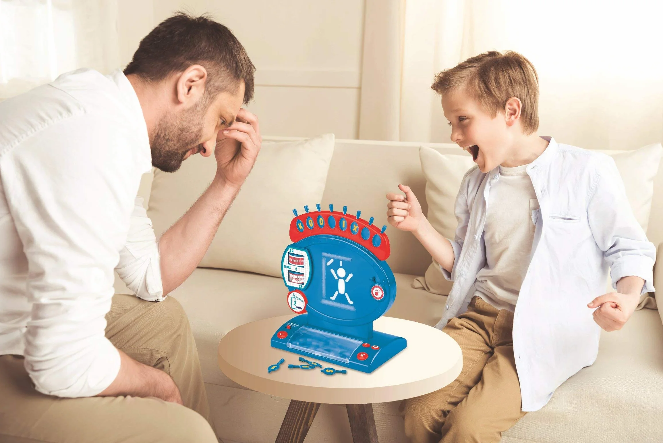 Lexibook, Boia elettronico, gioco da tavolo per bambini e famiglie, ortografia e vocabolario, effetti luminosi e sonori, 2 giocatori, blu/rosso, JG800